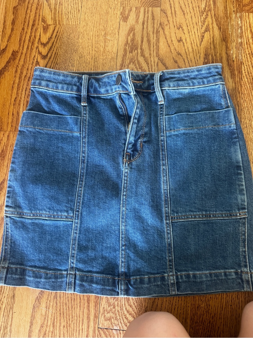 Old Navy Blue Denim Patchwork Mini Skirt
